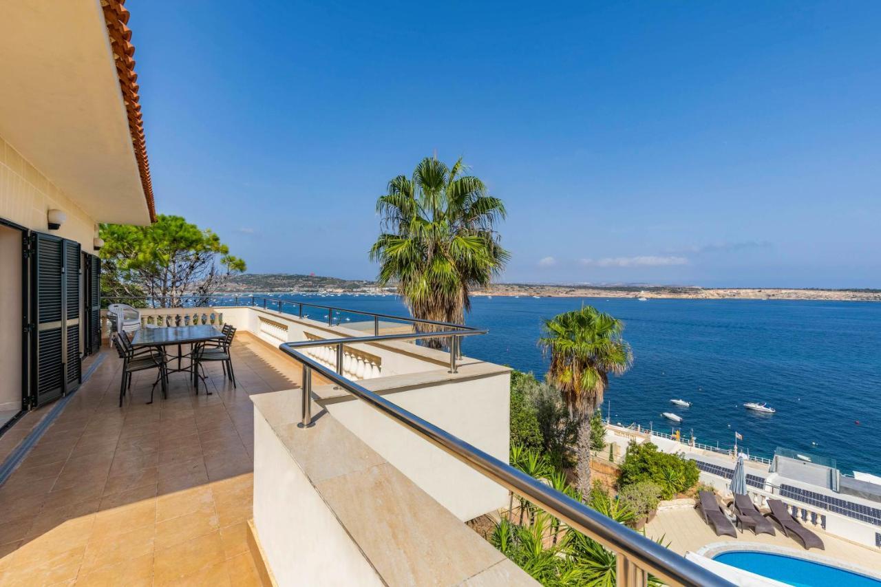 Villa Palma - Sunset Sea Views With Pool, Jacuzzi, Sauna And Games Room Mellieha Ngoại thất bức ảnh